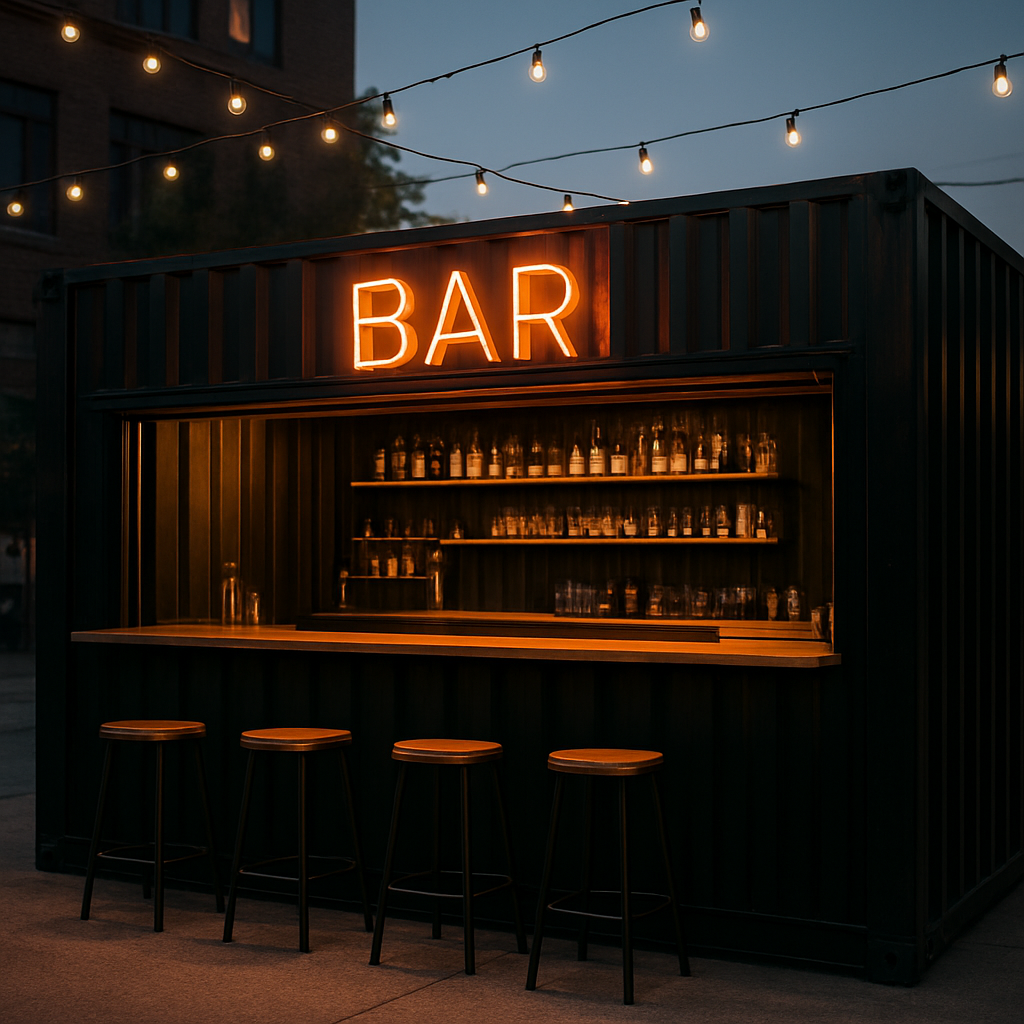 Bar & Food Court em Container